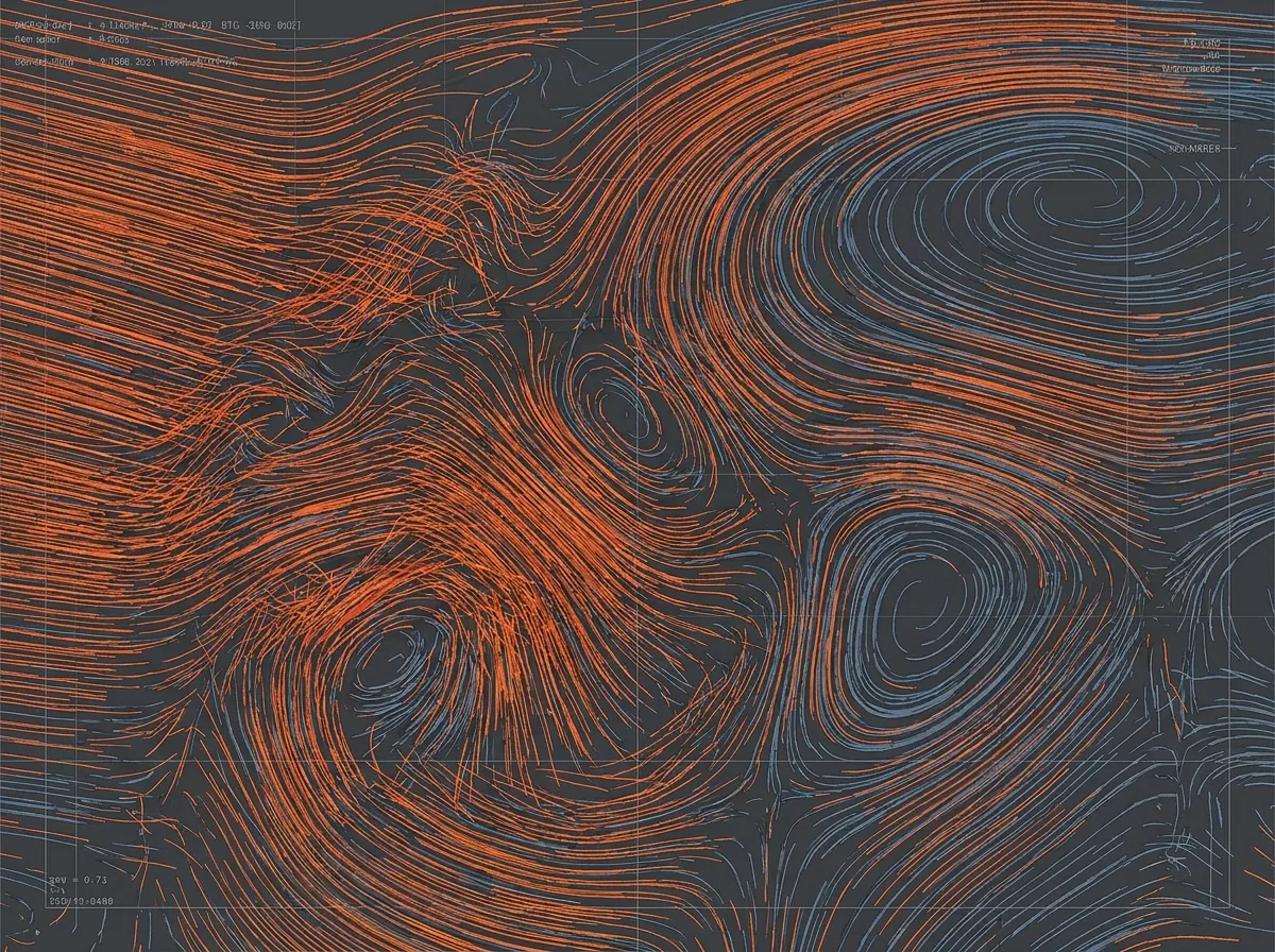 Illustrative particle traces around a body. Not measured solver output.